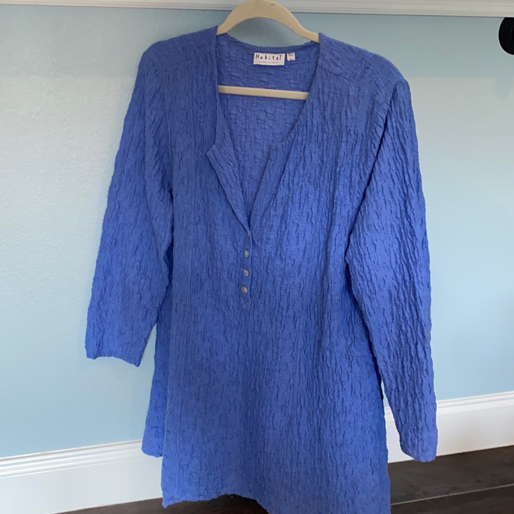 Habitat A-Line Periwinkle Tunic Sz. L